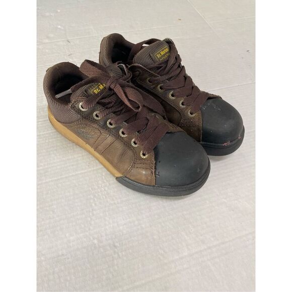 Dr. Doc Martens Industrial Steel Toe Safety Shoes Brown Size 10 A35 - Picture 1 of 10